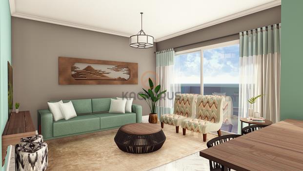 Satılık Lüks 1+1 Daire İskele Long Beach'te Muhteşem Akdeniz Manzarası