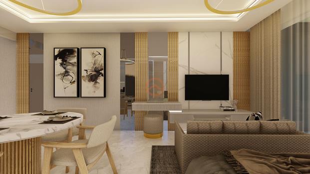 Satılık Stüdyo Daire İskele Long Beach’te - Deniz Ve Dağ Manzaralı